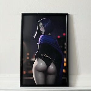 Teen Titans Raven Art pinup girl Poster